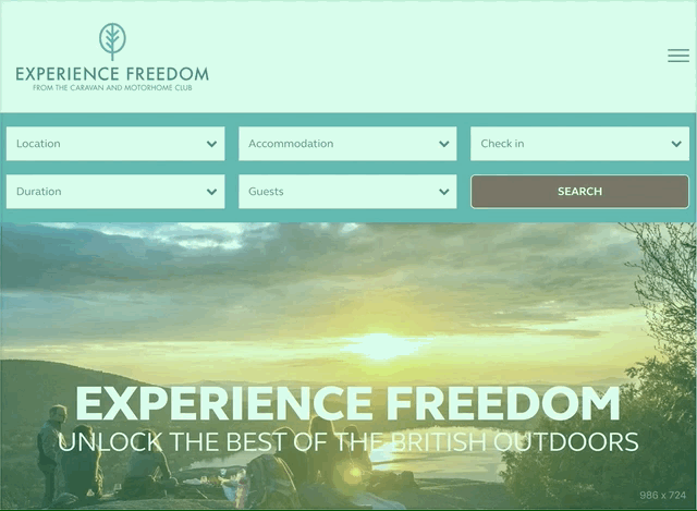 experience freedon homepage