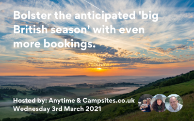 Bolster the ‘Big British Season’ with even more bookings through Campsites.co.uk
